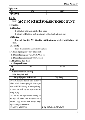 Giáo án Tin học 8 - Tiết 36 đến tiết 69